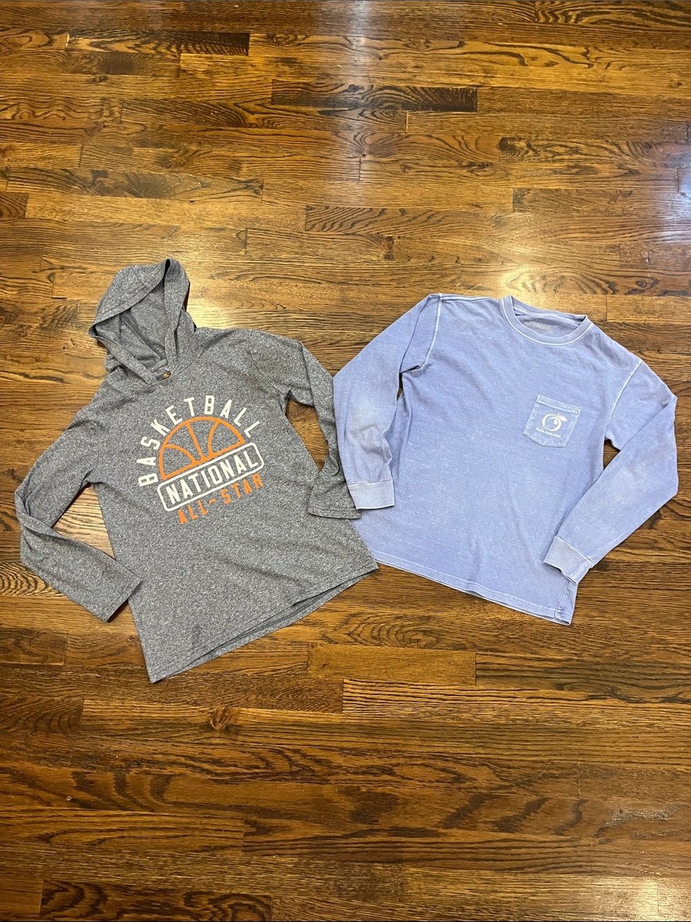 Gray Basketball Hooded Long Sleeve Shirt - National All-Star by Childs place